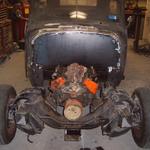 new firewall fabricated and installed, new motor mounts fabricated and installed