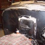 firewall recessed to clear distributor