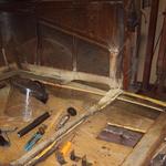 this is what I found after cutting out the homemade floor board